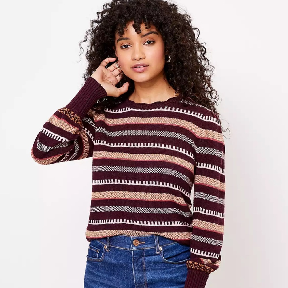 LOFT Striped Sweater - NWOT